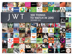 JWT’s 100 Things to Watch in 2013